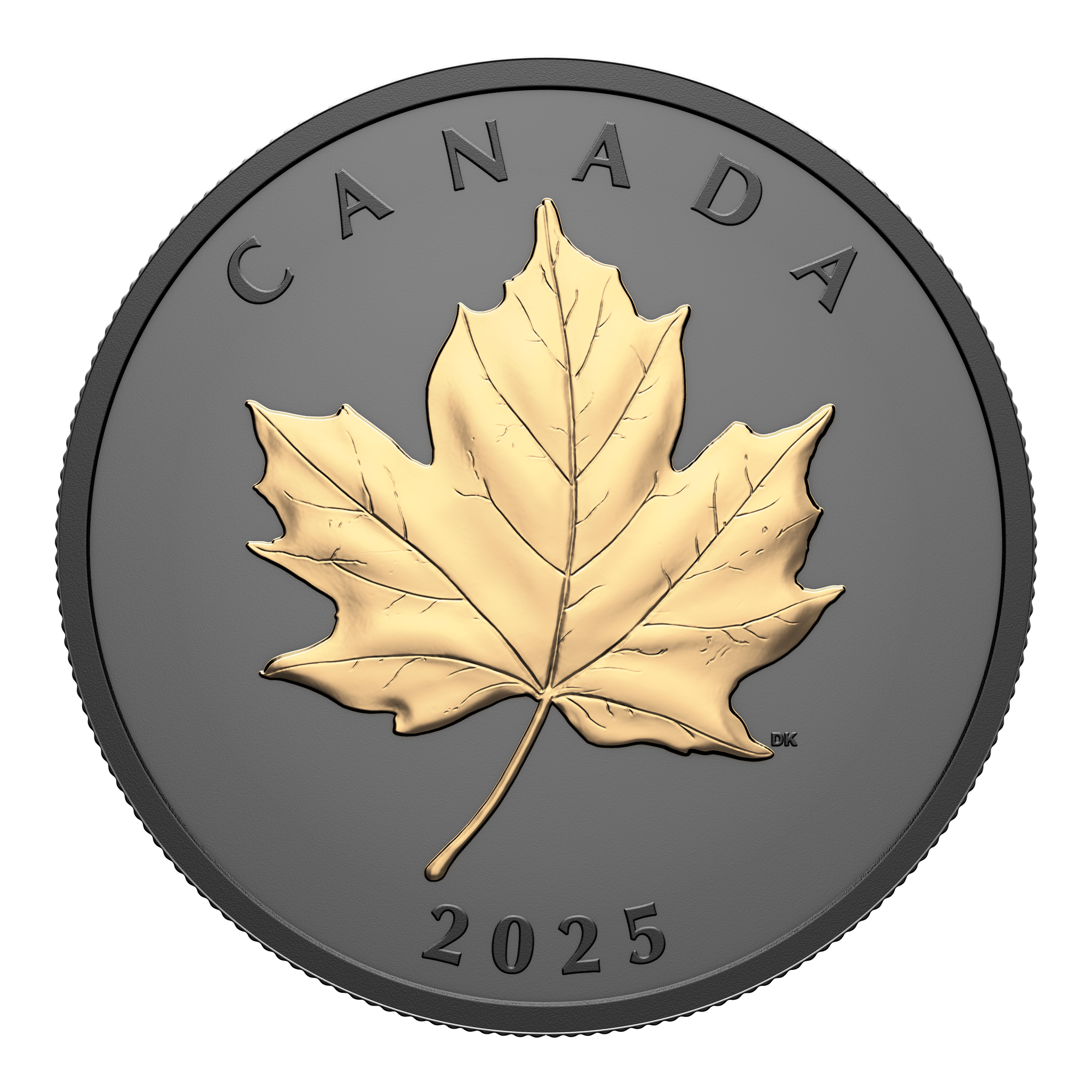 【圧巻のマット黒/最高鑑定】2025 カナダ エレガント メイプル 銀貨 2025 Canada Elegant Maple 1oz Silver Gilded Matte Proof Rhodium