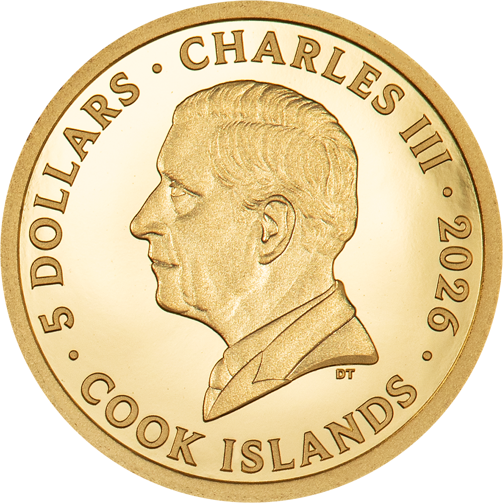 (未使用･未開封品)　Pure Gold lok26k6 2026 Cook Islands Legends –Savage Vikings 0.5g Gold – Minted Assets