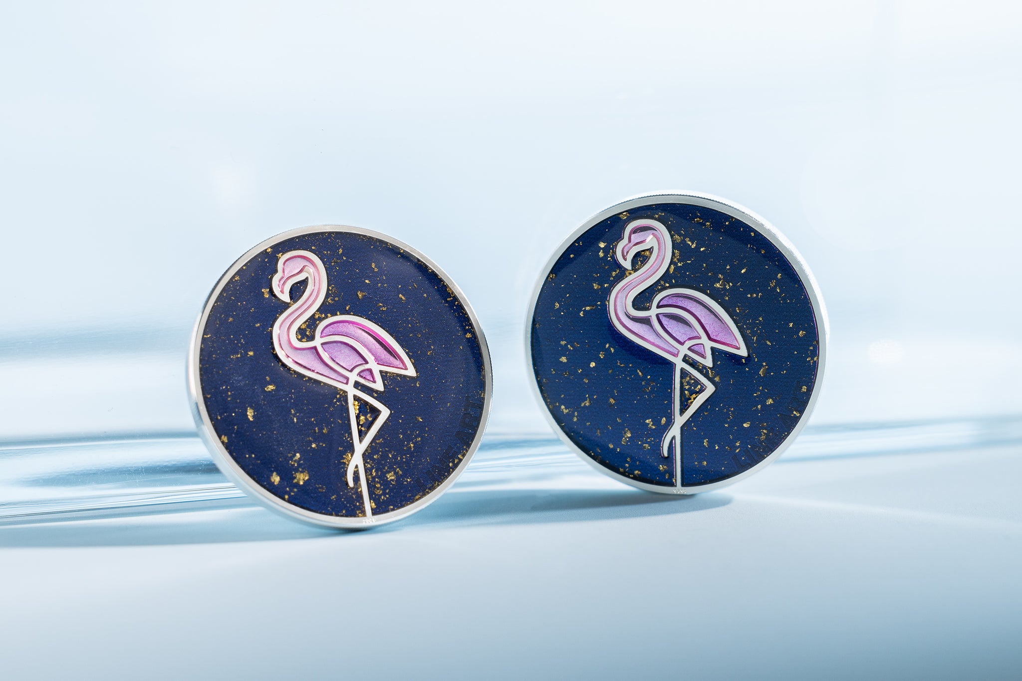 2026 Cook Islands Line Art Flamingo 1 oz Silver Proof Colorized