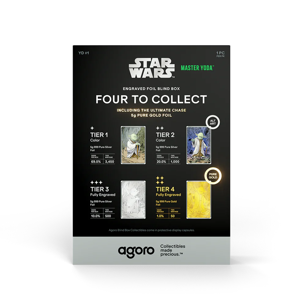 2026 Star Wars™ - Master Yoda™ Blind Box 5g Foil Blind Box – Minted Assets